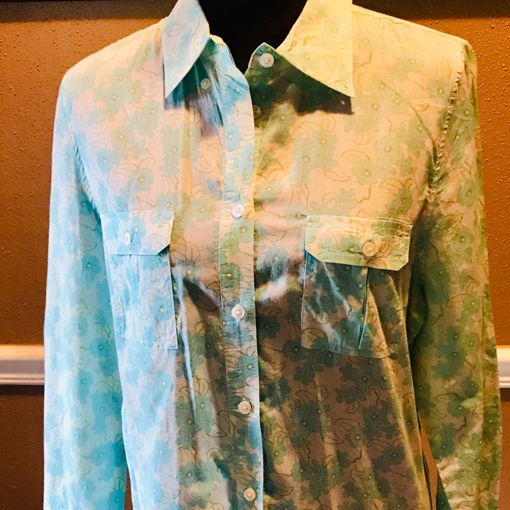 Old Navy floral linen shirt